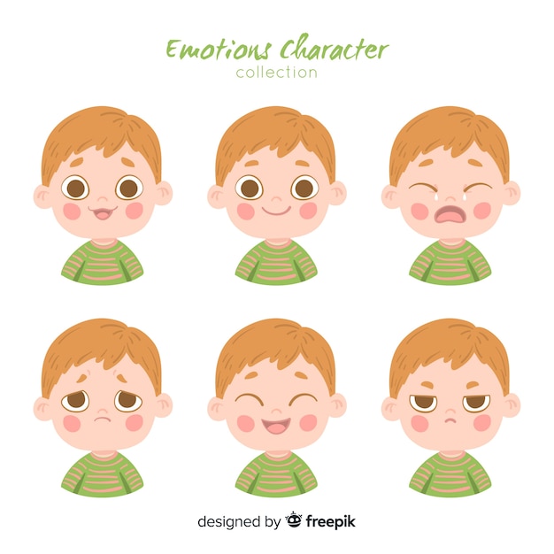 Free Vector character showing emotions