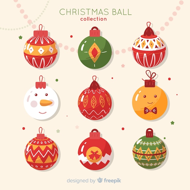 Free Vector characters christmas balls background