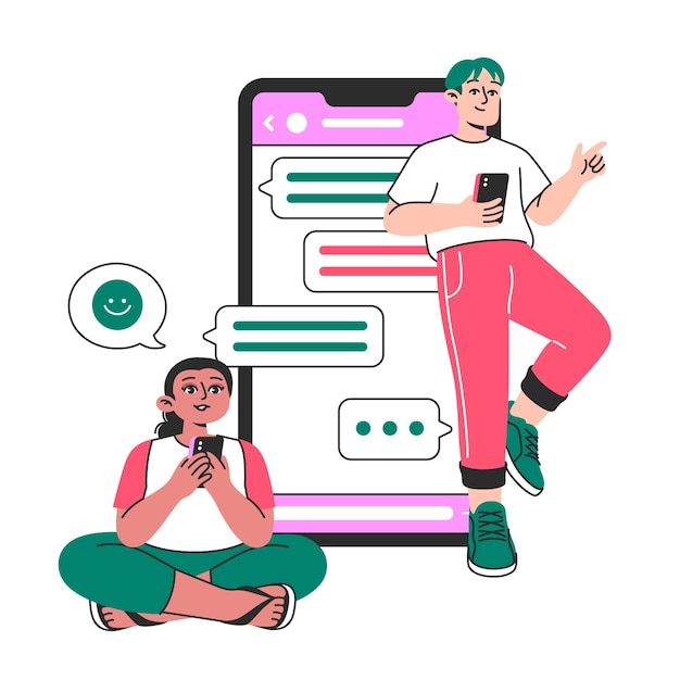 Free Vector chat concept illustration