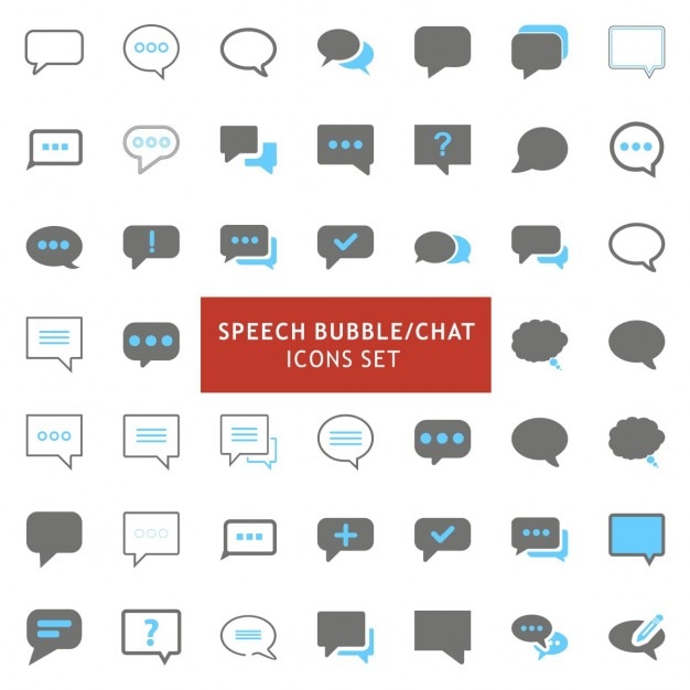 Free Vector chat icons set