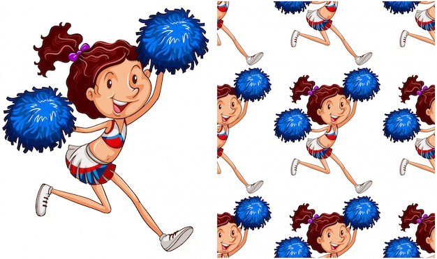 Free Vector  cheer girl isolated on white