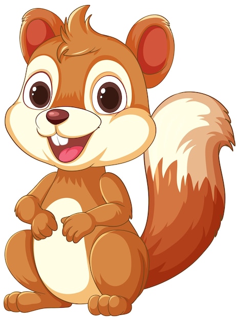 Cheerful Cartoon Squirrel Illustration