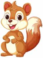 Free vector cheerful cartoon squirrel illustration