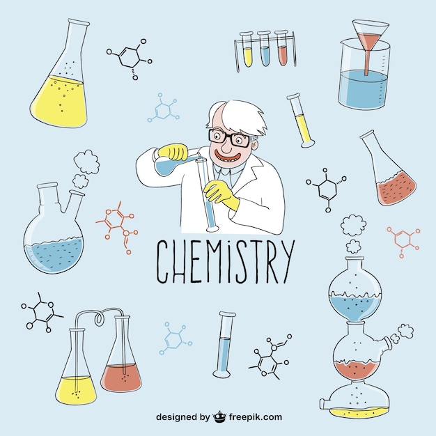 Free Vector chemistry drawings vector