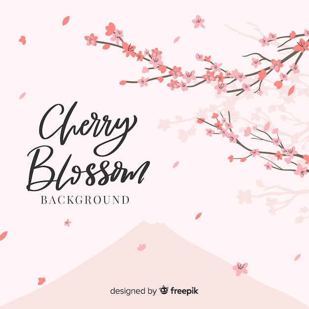 Free vector cherry blossom background