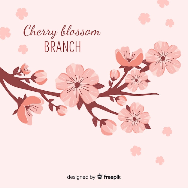 Free Vector cherry blossom branch background