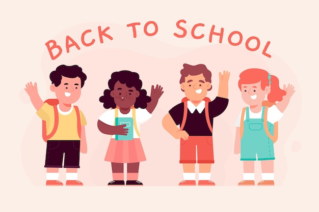 Free vector children back to school