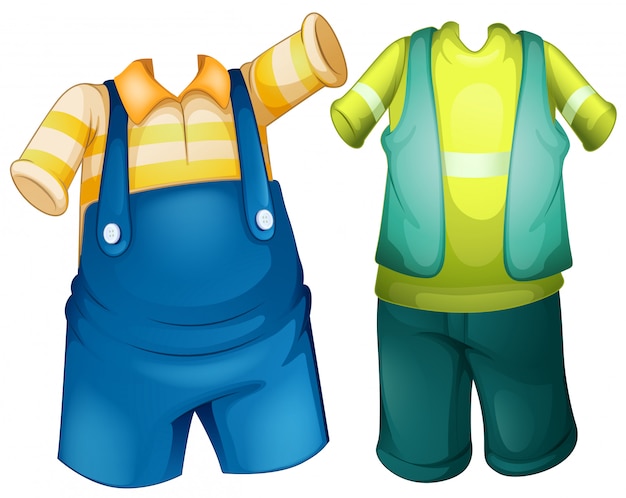 Free vector children outfit set