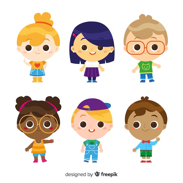 Children's day characters set