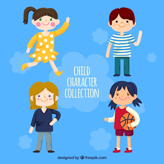 Free Vector childrens day pack