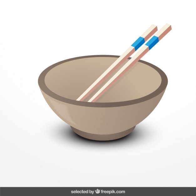 Free Vector chinese bowl illustration