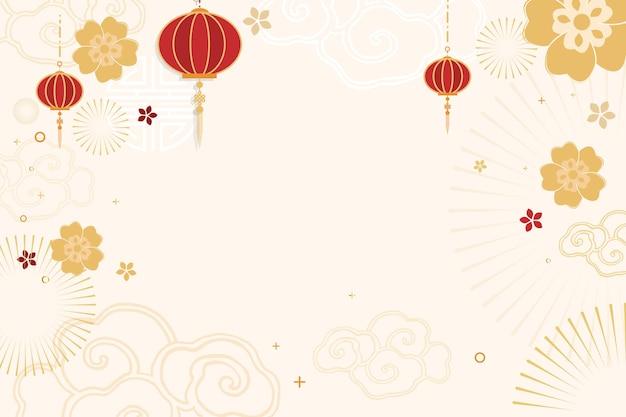 Free Vector chinese new year celebration festive background