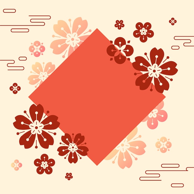 Free Vector chinese new year mockup illustration