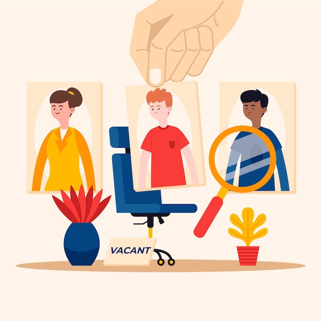 Free Vector choice of worker concept