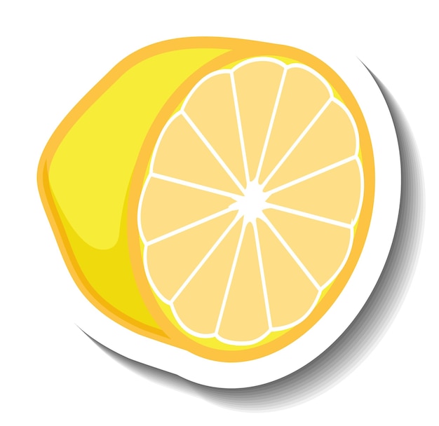 Free Vector chopped lemon in cartoon style