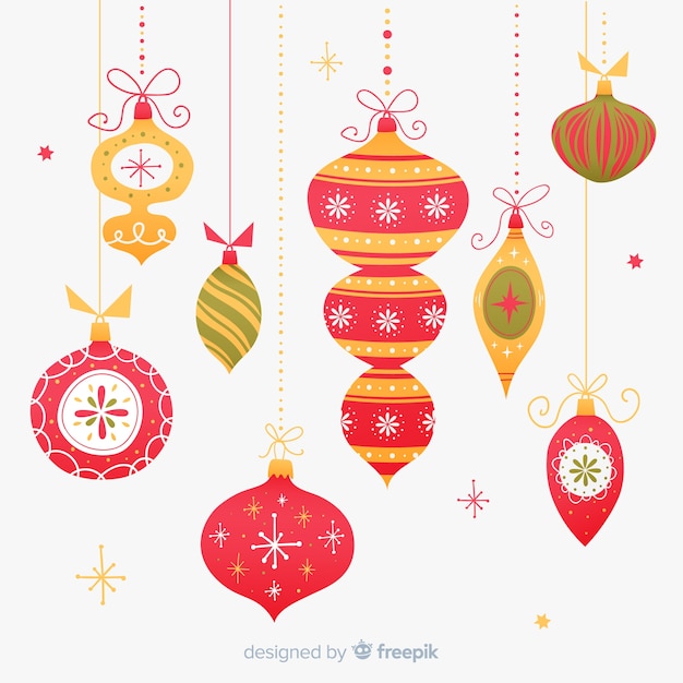 Free Vector christmas balls set