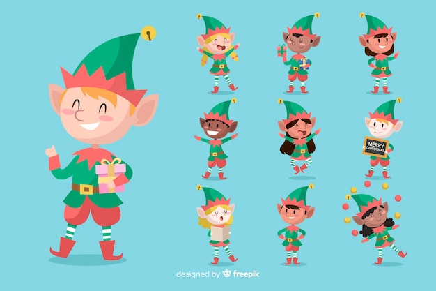 Free vector christmas character collection