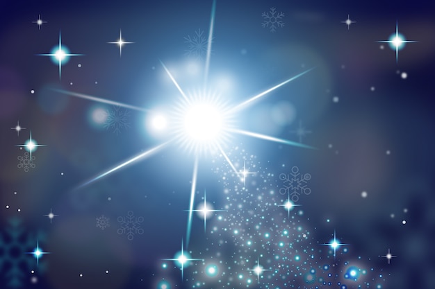 Free Vector christmas concept with sparkling background