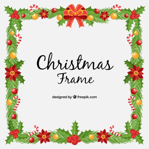 Free Vector  christmas decorative frame