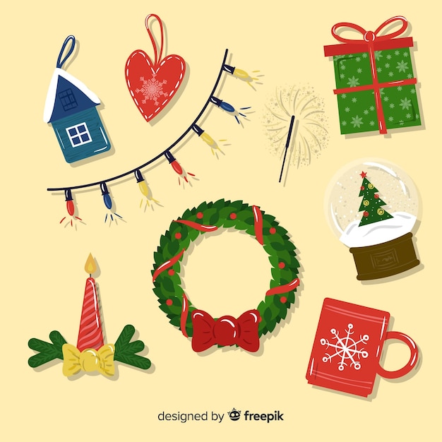 Free Vector christmas elements collection