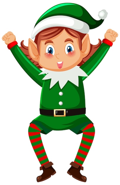 Christmas elf cartoon character