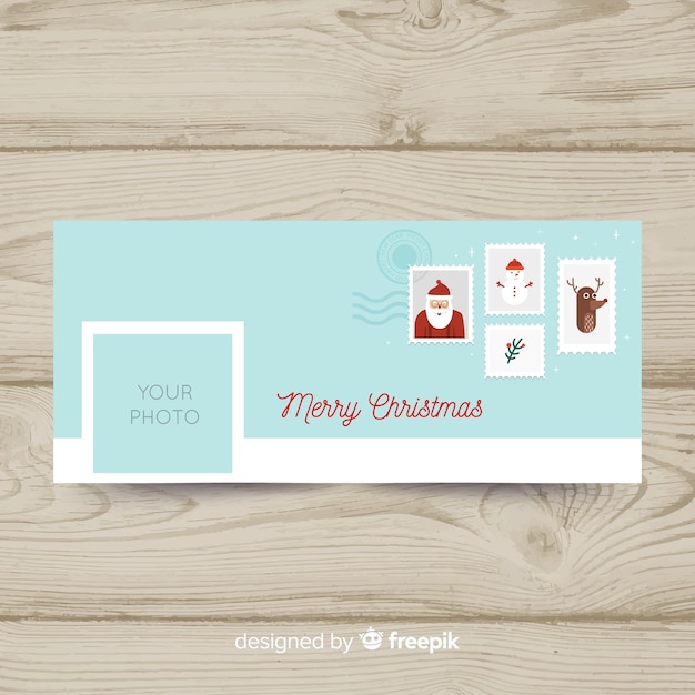 Free Vector christmas facebook cover