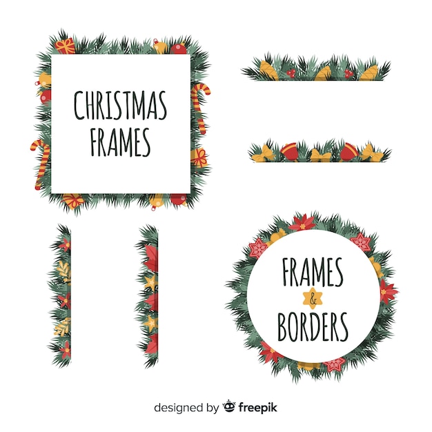 Free Vector christmas frames and borders