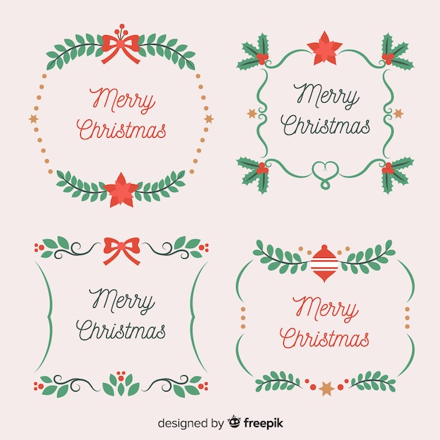 Free Vector christmas frames