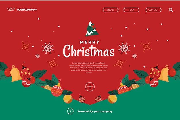 Christmas landing page template