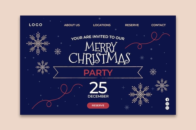 Christmas landing page template