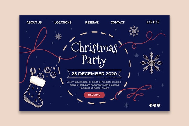 Christmas landing page template