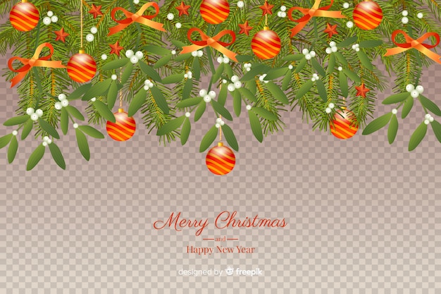 Free vector christmas and new year transparent background