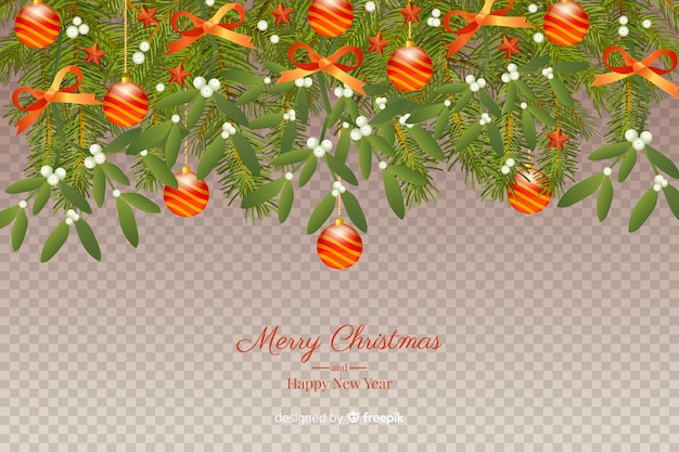 Christmas and New Year Transparent Background