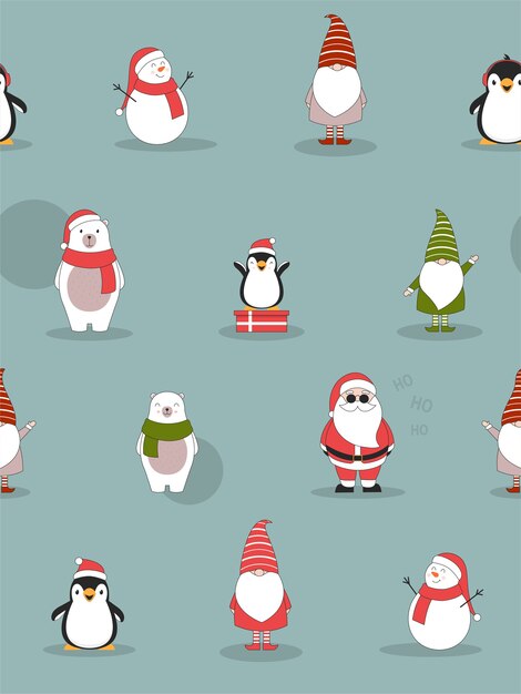 Christmas seamless pattern.