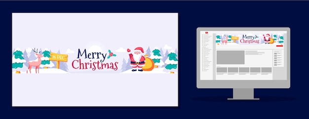 Christmas season celebration youtube channel art