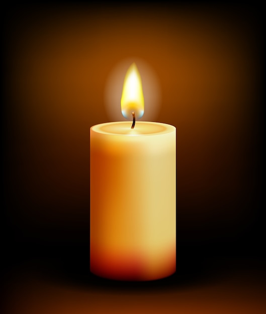 Free Vector church candle in the dark