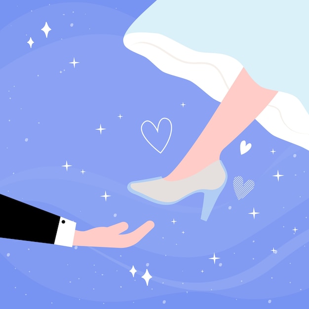 Free Vector cinderella glass shoe