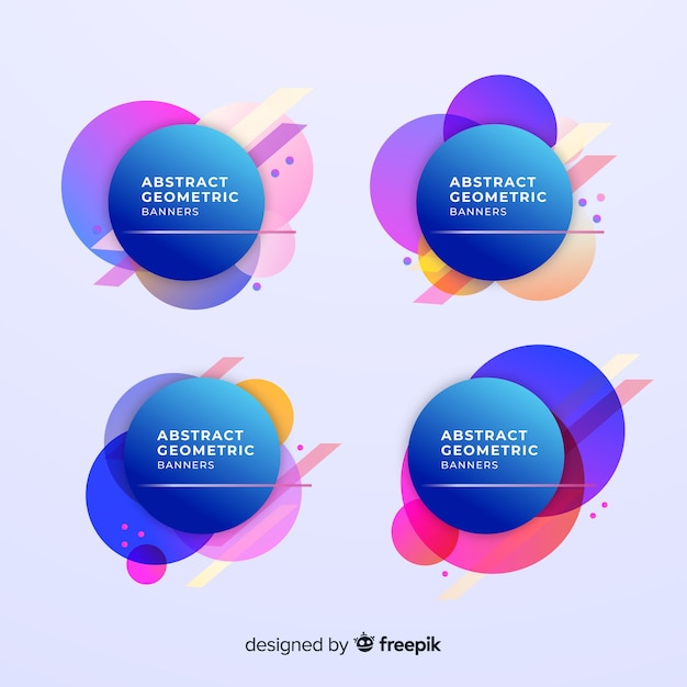 Free Vector circles banner collection