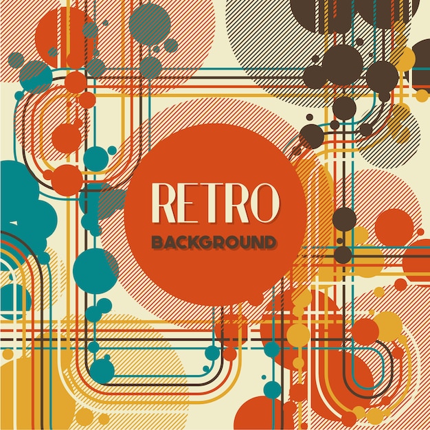 Circles retro background design