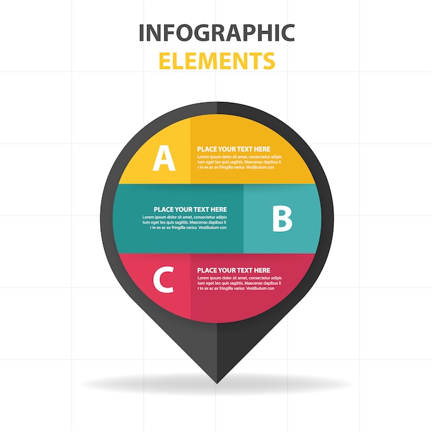 Circular infographic elements template