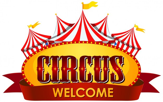 Circus, fun fair, amusement park theme template