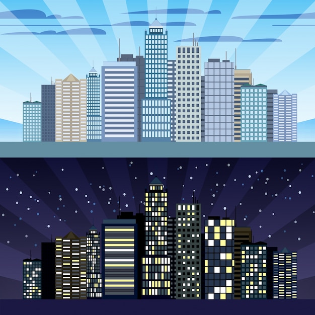 Free Vector city buildings design