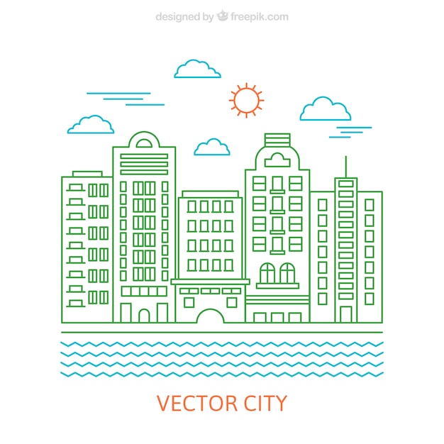 Free Vector city buildings icons