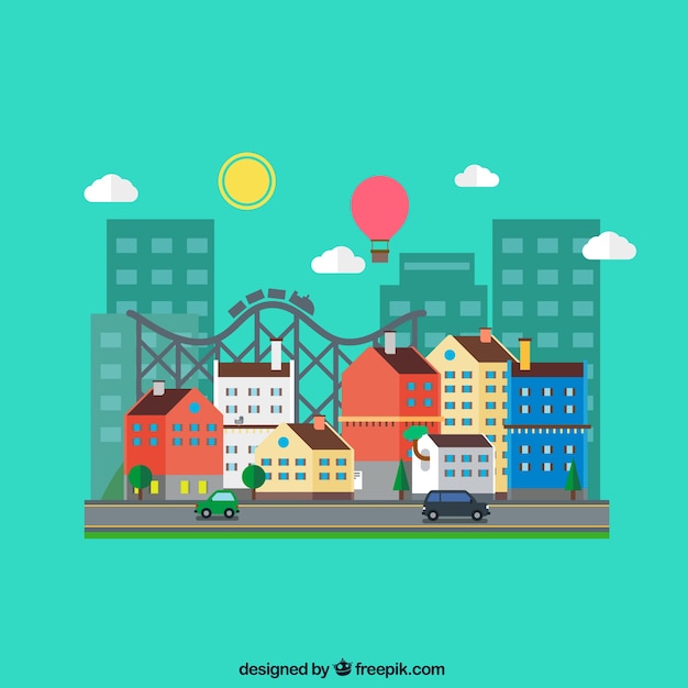 Free vector city landscape