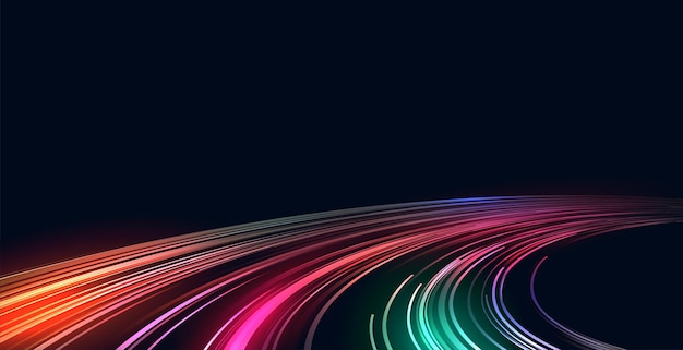 Free vector city light trails motion background