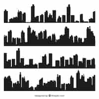 Free vector city skylines