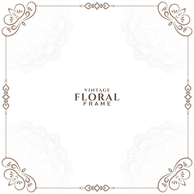 Classic elegant floral frame decorative background