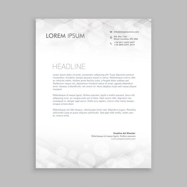 Free Vector classic white letterhead 