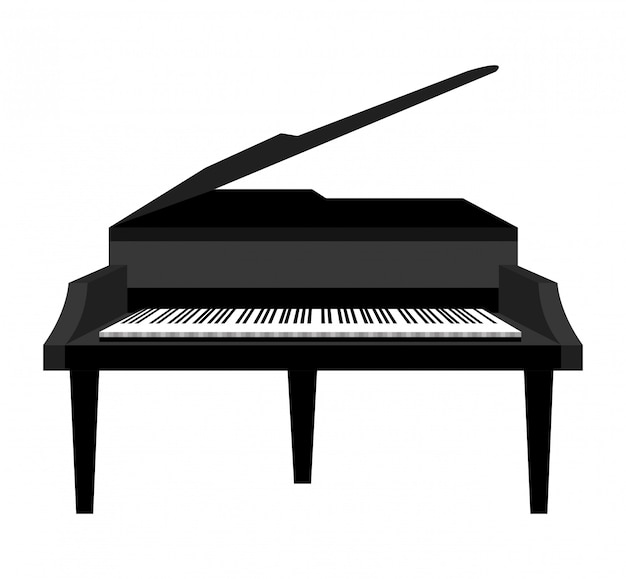 Classical grand piano illustration