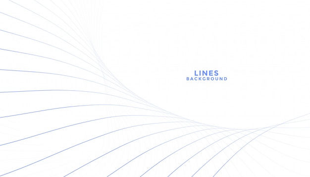 Free Vector clean blend of lines flowing white background